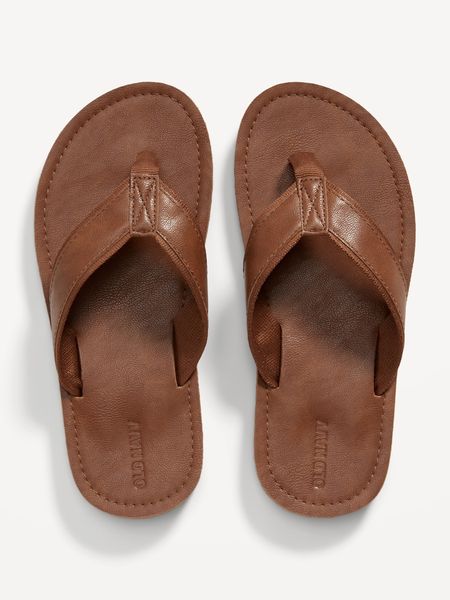 Faux-Leather Flip-Flop Sandals for Boys | Old Navy (US)