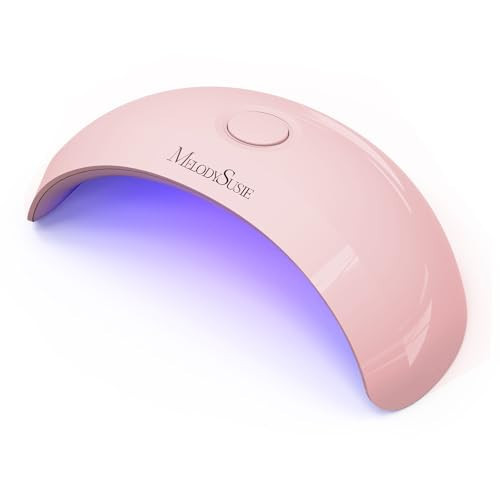 MelodySusie Starter-Friendly LED UV Nail Lamp with 2 Timers, Pocket-Sized for Handheld & Desktop Use, P-art04 UV Light for Gel Nail Especially Instant Nails, Base/top Coat & Half-Cured Gel (Pink) | Amazon (US)