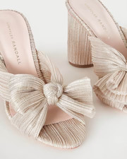 Penny Platinum Pleated Bow Heel | Loeffler Randall