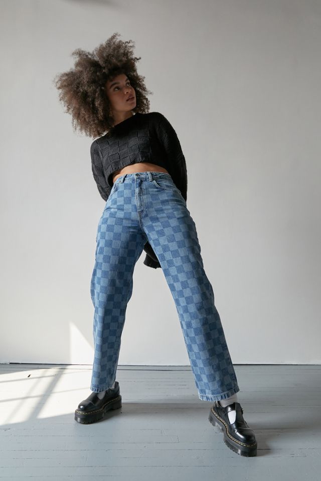 The Ragged Priest Checkerboard Jean | Urban Outfitters (US and RoW)