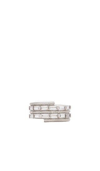 Baguette Coil Ring in Silver | Revolve Clothing (Global)