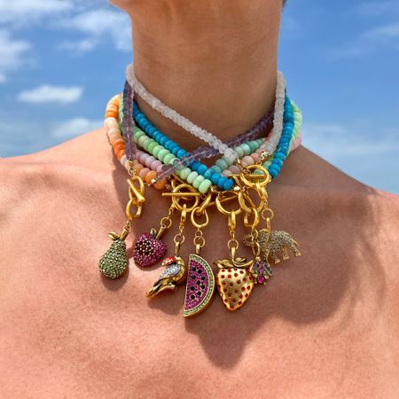 Summer jewelry stack! Necklaces, jewelry stack, colorful necklaces. 

#LTKTravel #LTKStyleTip #LTKSwim