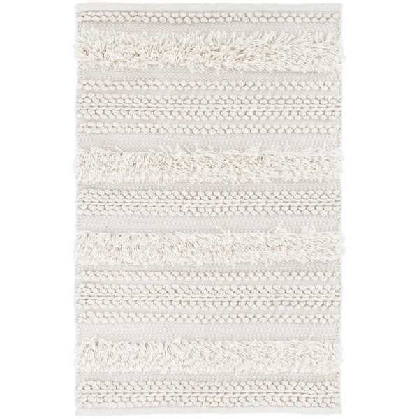 Zhara Stripe Ivory Handwoven Indoor/Outdoor Rug | Annie Selke