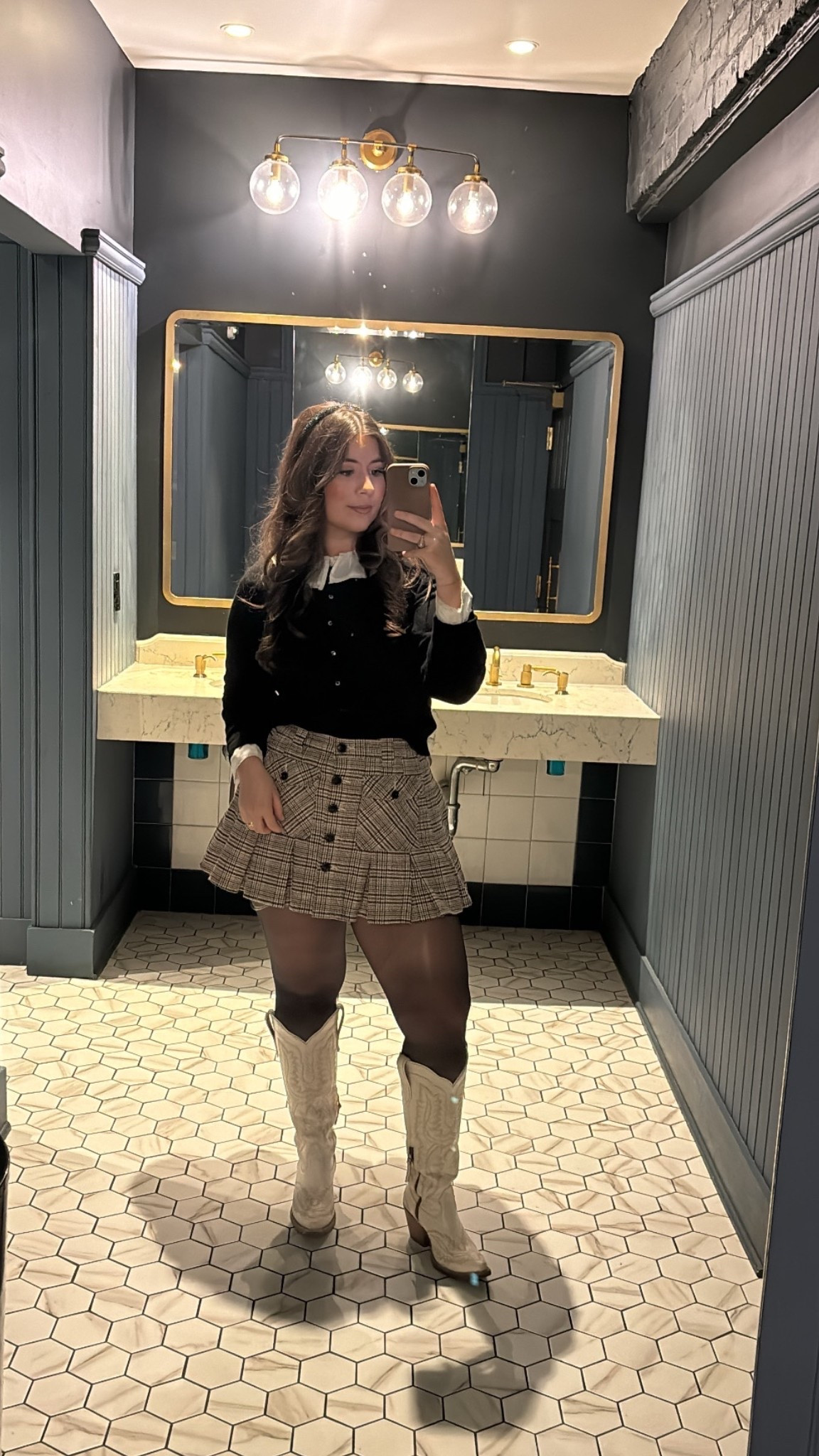 New Orleans outfit! size 6 in skirt (had a lot of waist gapping so maybe size down), small in both tops. all links exact! western style, western fashion, cowgirl boots 

#LTKHoliday #LTKFindsUnder100 #LTKootd