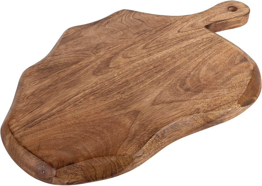 GoCraft Wooden Cutting Board with Handle | Mango Wood Leaf Shape | Chopping, Prep, Serve Board | ... | Amazon (US)