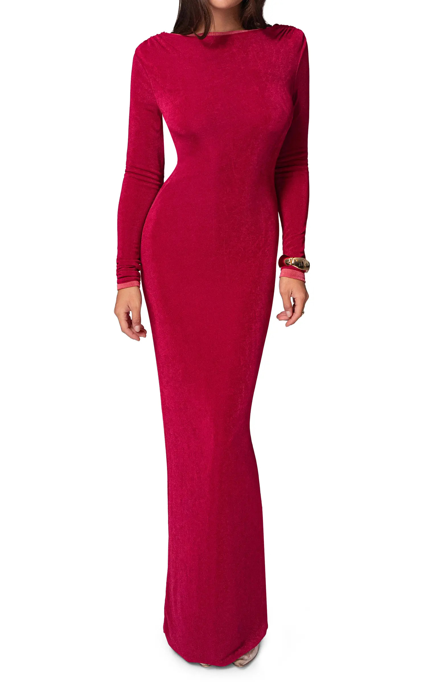 Ashton Reversible Long Sleeve Knit Gown | Nordstrom