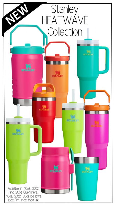 This new drop from Stanley is fire! 🔥 the heatwave collection has so many bright and cute colors!! Available in quenchers, iceflows, tumblers, and food cups! 

#LTKFamily #LTKSeasonal #LTKFindsUnder100
