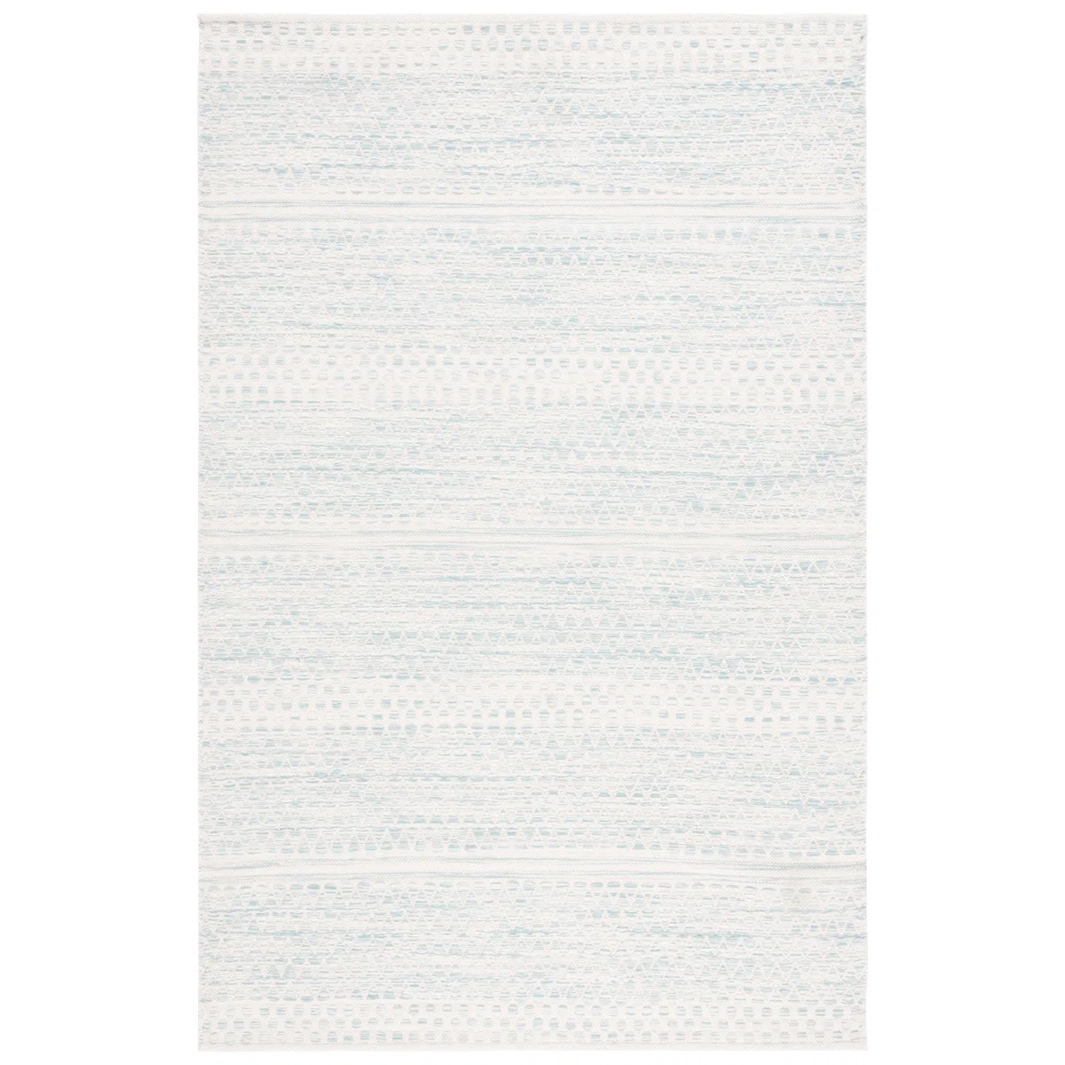 Kilim Hand Woven Wool/Cotton Geometric Rug in Ivory/Light Blue | Wayfair North America