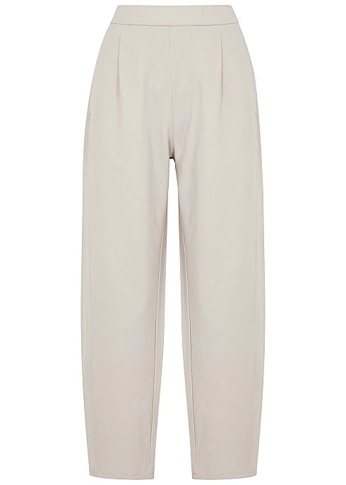 Stone cropped wool trousers | Harvey Nichols US