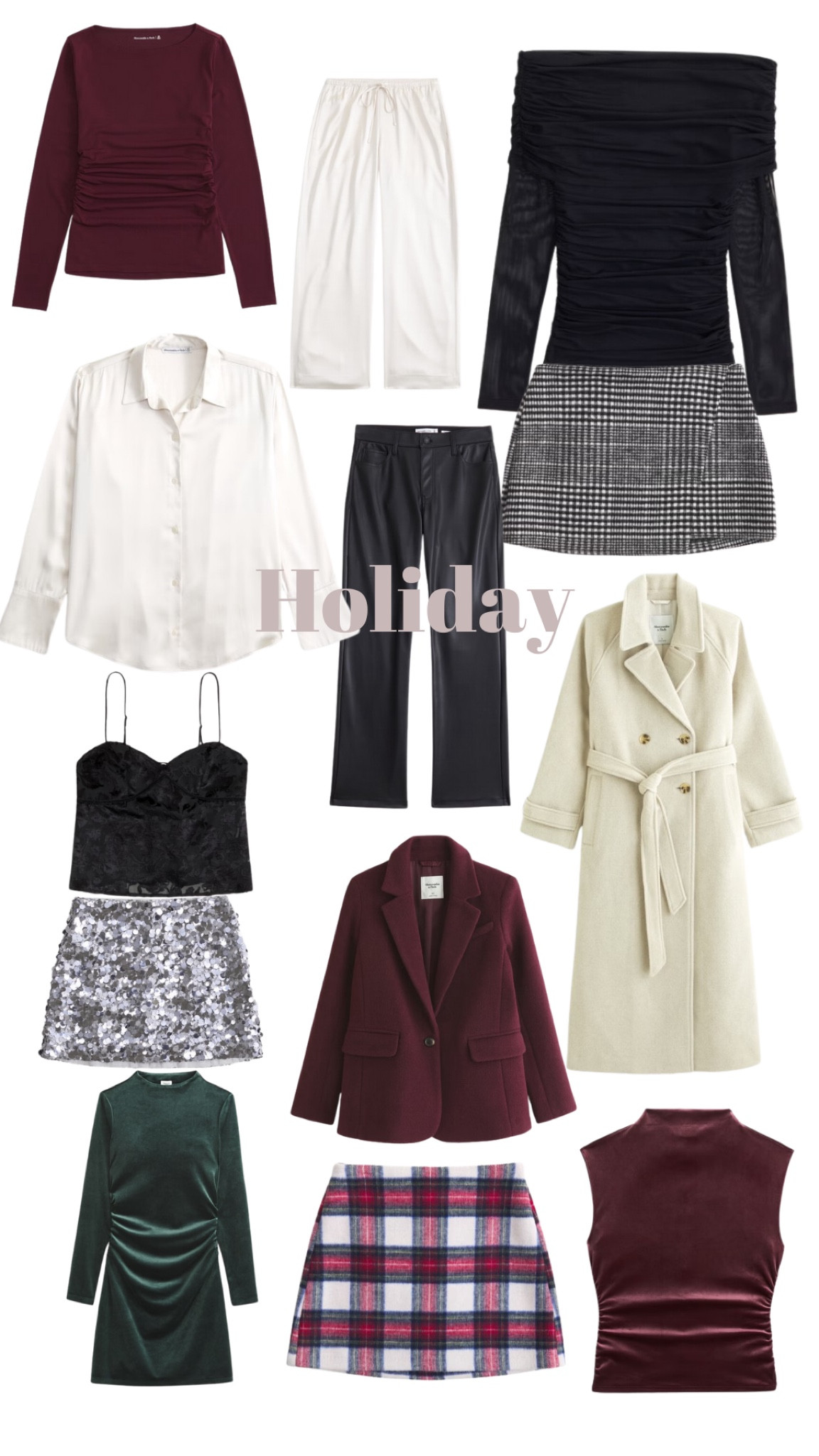 Holiday fun with new Abercrombie styles! Emerald, Reds, sequin & velvet. What style are you grabbing? #abercrombie #holidayinspo #holidayoutfits

#LTKHoliday #LTKGiftGuide #LTKFindsUnder100