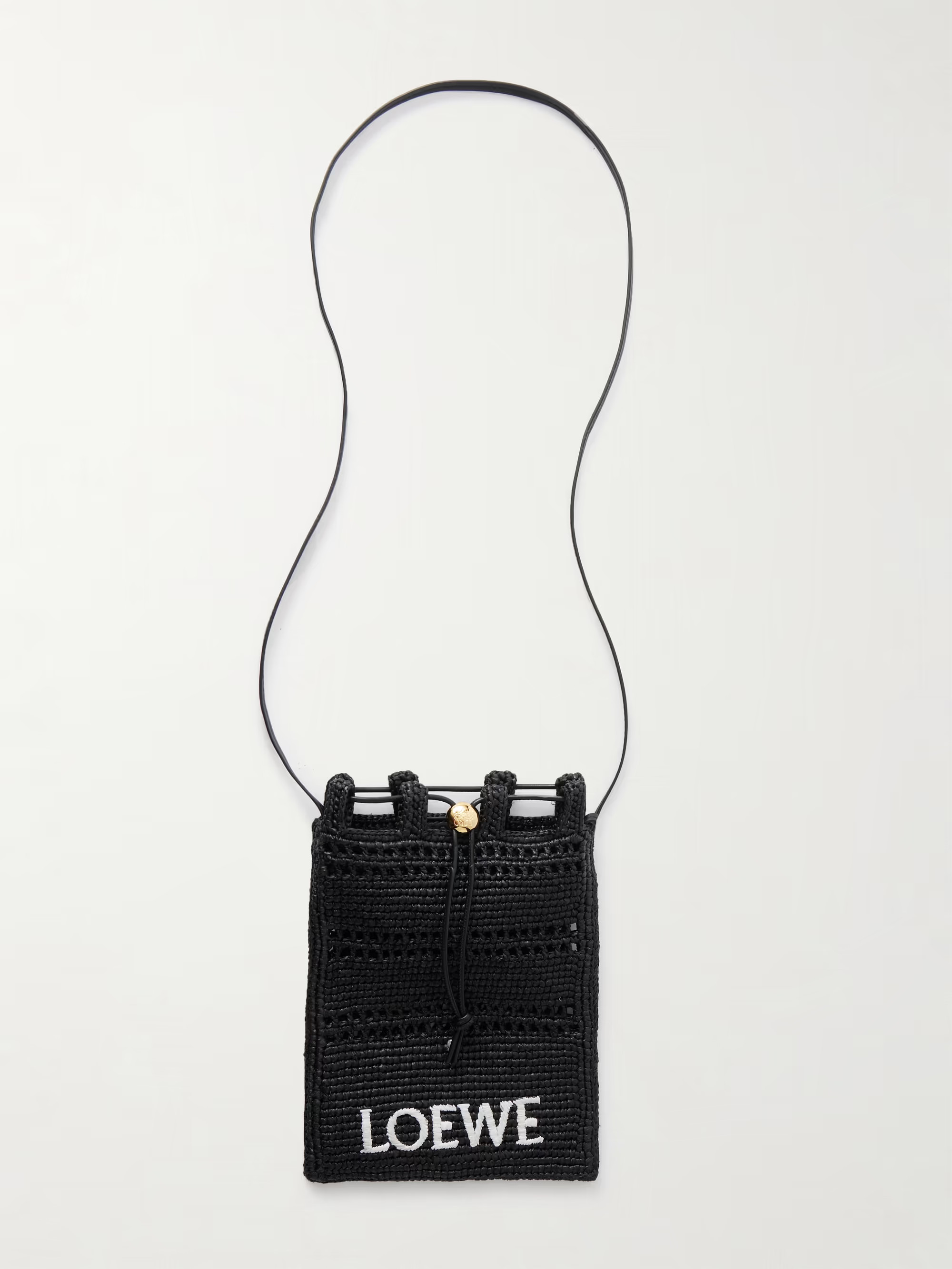 + Paula's Ibiza leather-trimmed embroidered raffia shoulder bag | NET-A-PORTER (UK & EU)