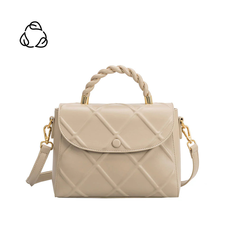 Ruby Taupe Recycled Vegan Top Handle Bag | Melie Bianco