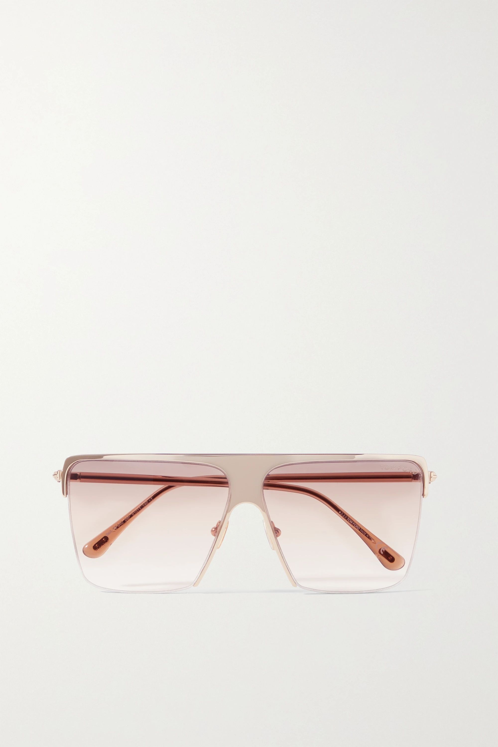 Pink Sofi square-frame gold-tone and acetate sunglasses | TOM FORD | NET-A-PORTER | NET-A-PORTER (US)