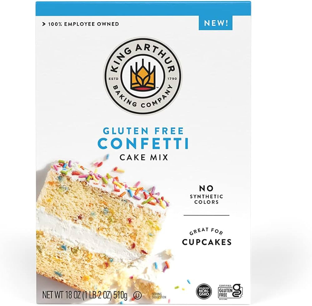 Amazon.com : King Arthur Gluten Free Confetti Cake Mix: Delicious Birthday Baking Made Easy - 18 ... | Amazon (US)