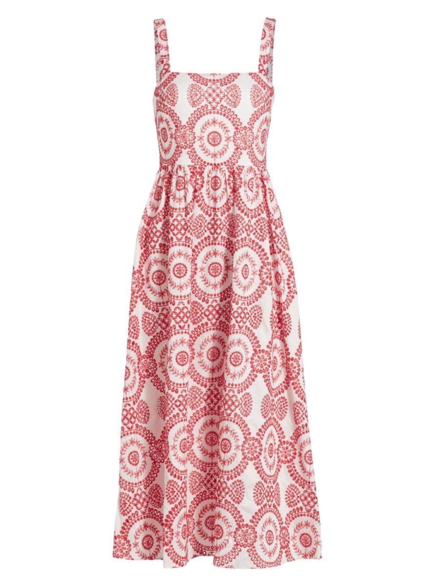 Ninet Embroidered Eyelet Midi-Dress | Saks Fifth Avenue