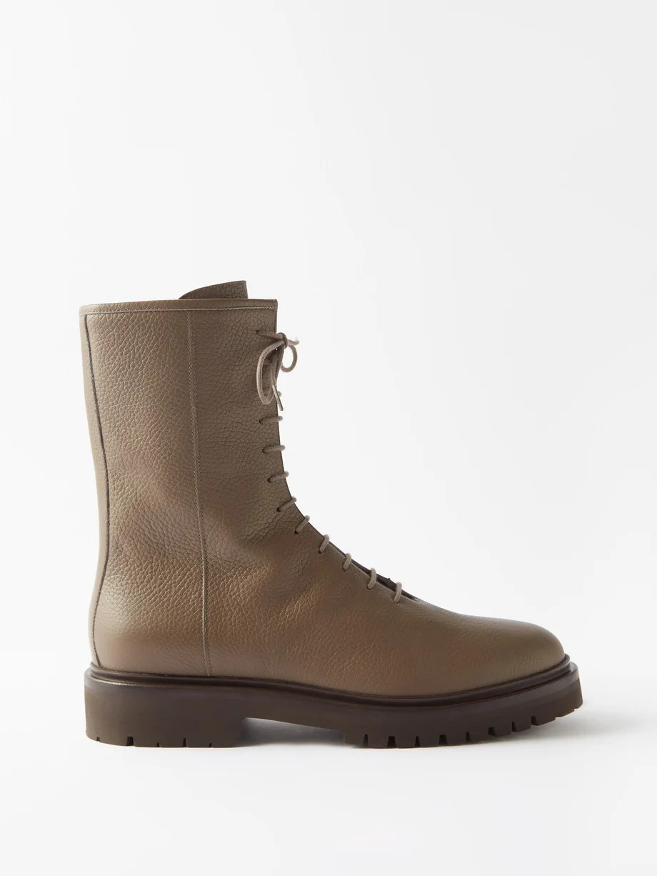 08 lace-up grained-leather boots | Legres | Matches (UK)