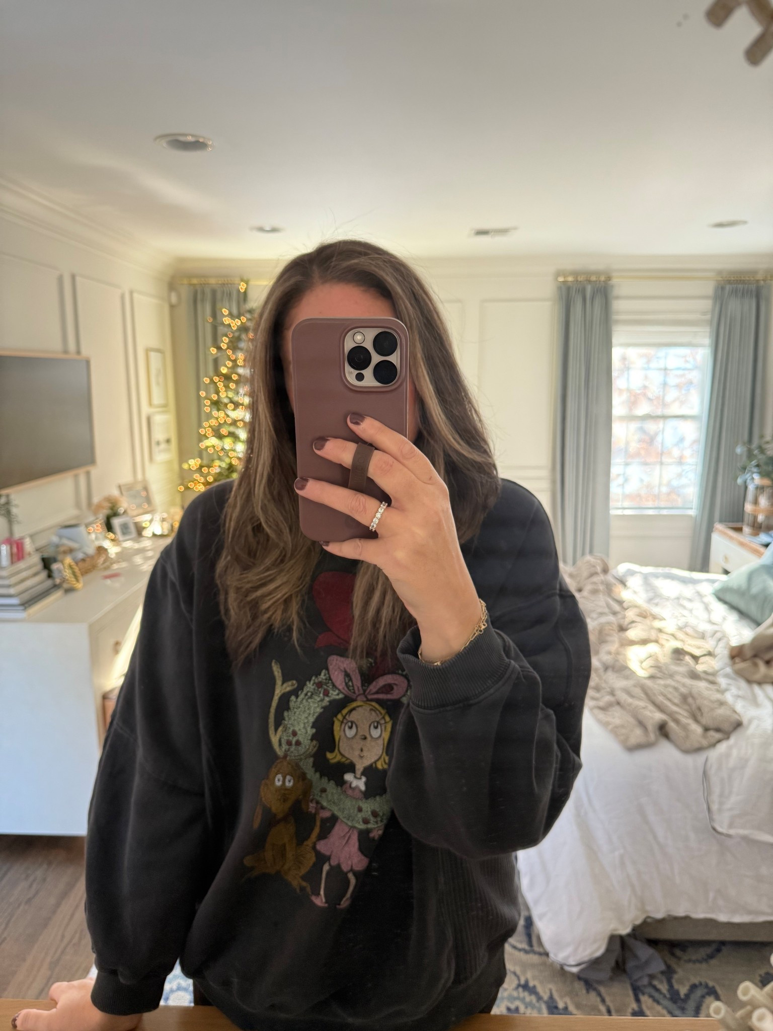 Wearing some form of this sweatshirt on repeat! I have several solid colors and a few of the stripes too. This grinch version sold out but I’m linking the others! 

#LTKmomlife #LTKmorningroutine #LTKootd