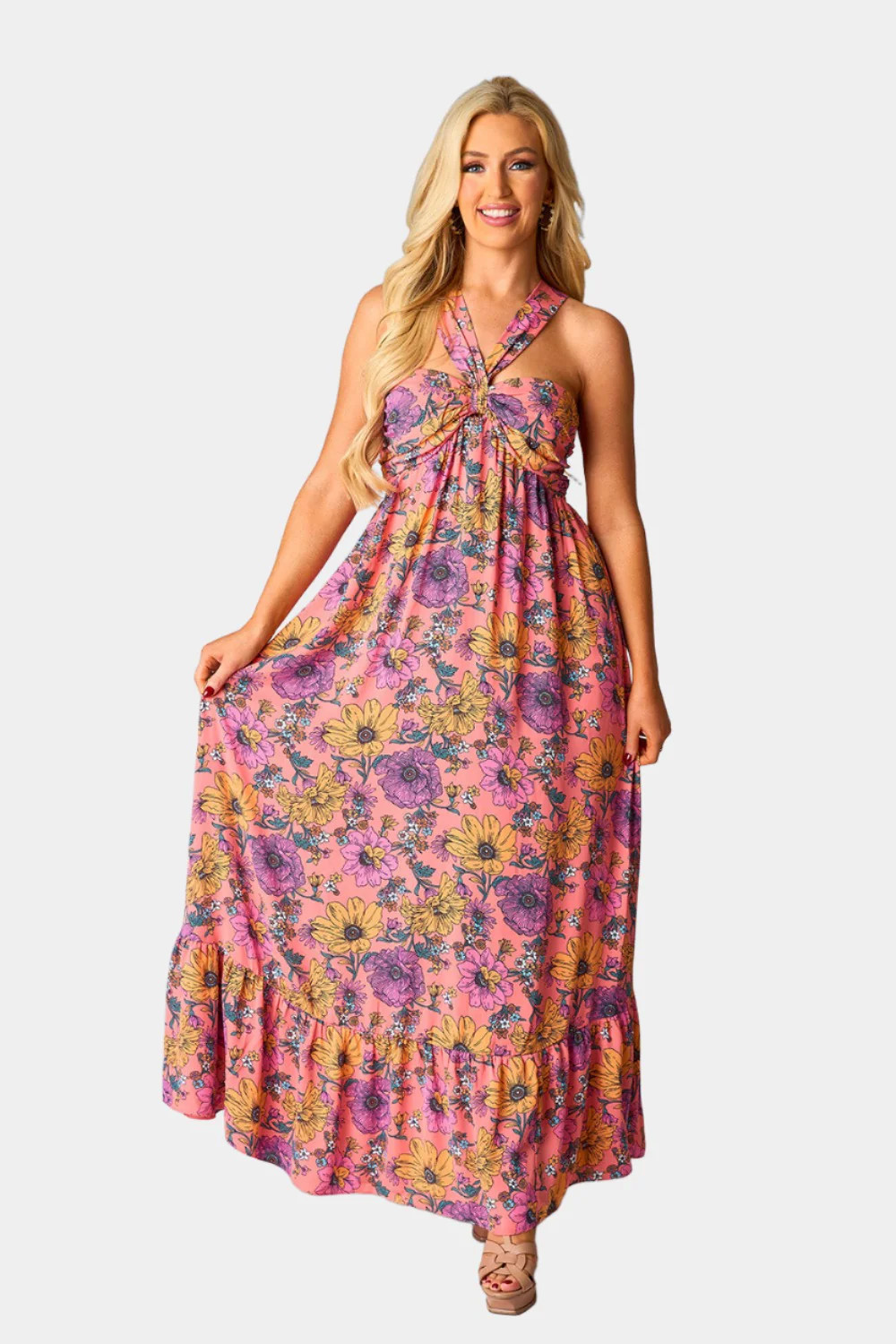 BuddyLove | Charlotte Halter Maxi Dress | Nectar | BuddyLove