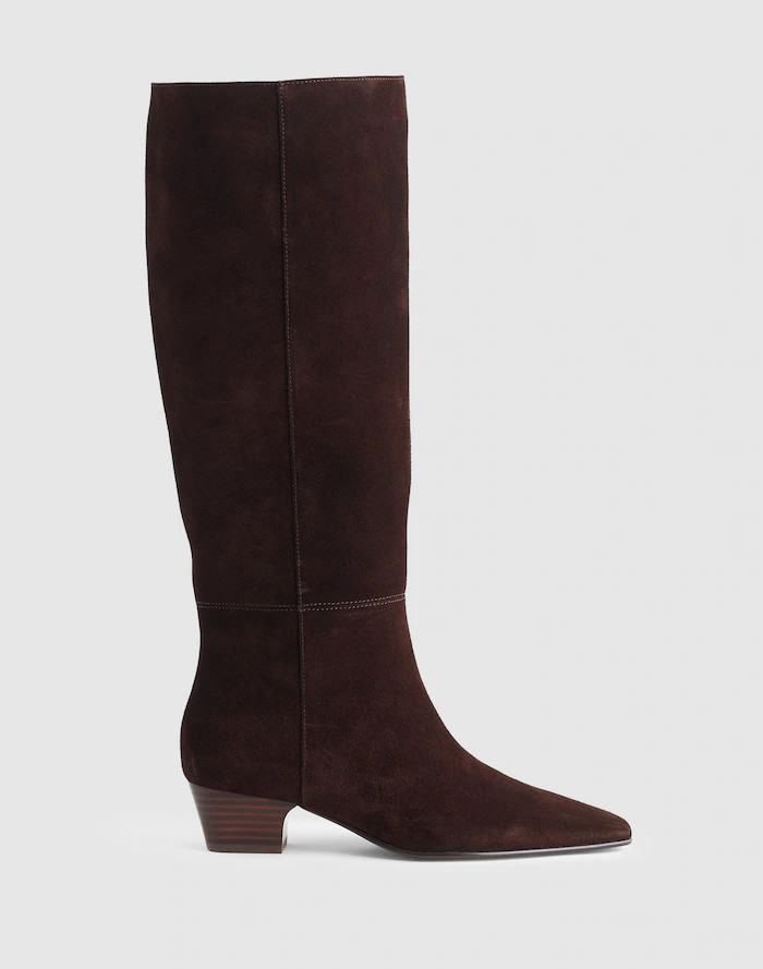 The Lexie Tall Boot with Extended Calf in Suede | Madewell