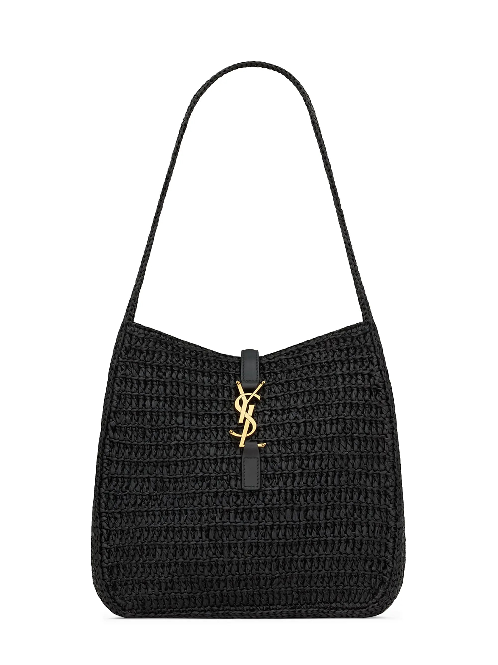 Le 5 à 7 Small Souple Raphia Et Cuir | Saks Fifth Avenue