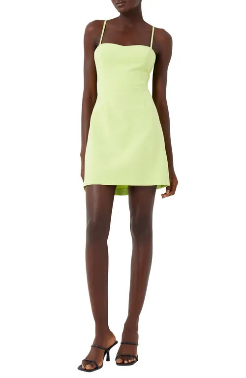 French Connection Whisper Sweetheart Neck Minidress in 30-Sharp Green at Nordstrom, Size 12 | Nordstrom