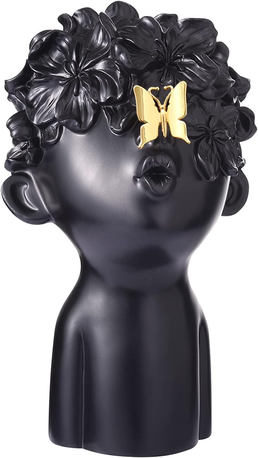 Notakia Modern and Simple Sculptures Home Decor Statues Resin Figure Gift Black Big Size | Amazon (US)
