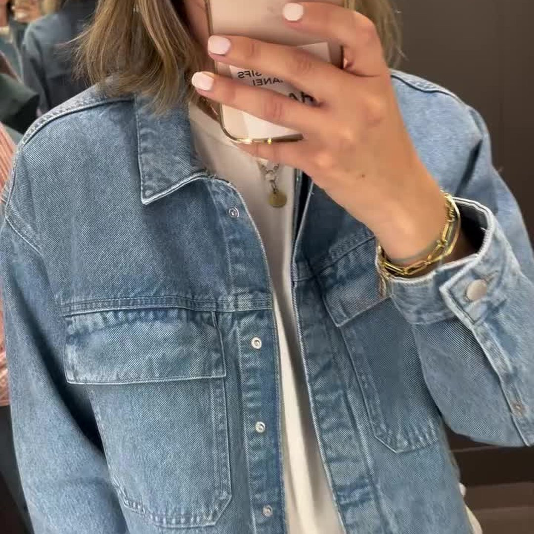 Women's Cropped Painter Denim Jacket - Universal Thread\u2122 Medium Wash XXL | Target