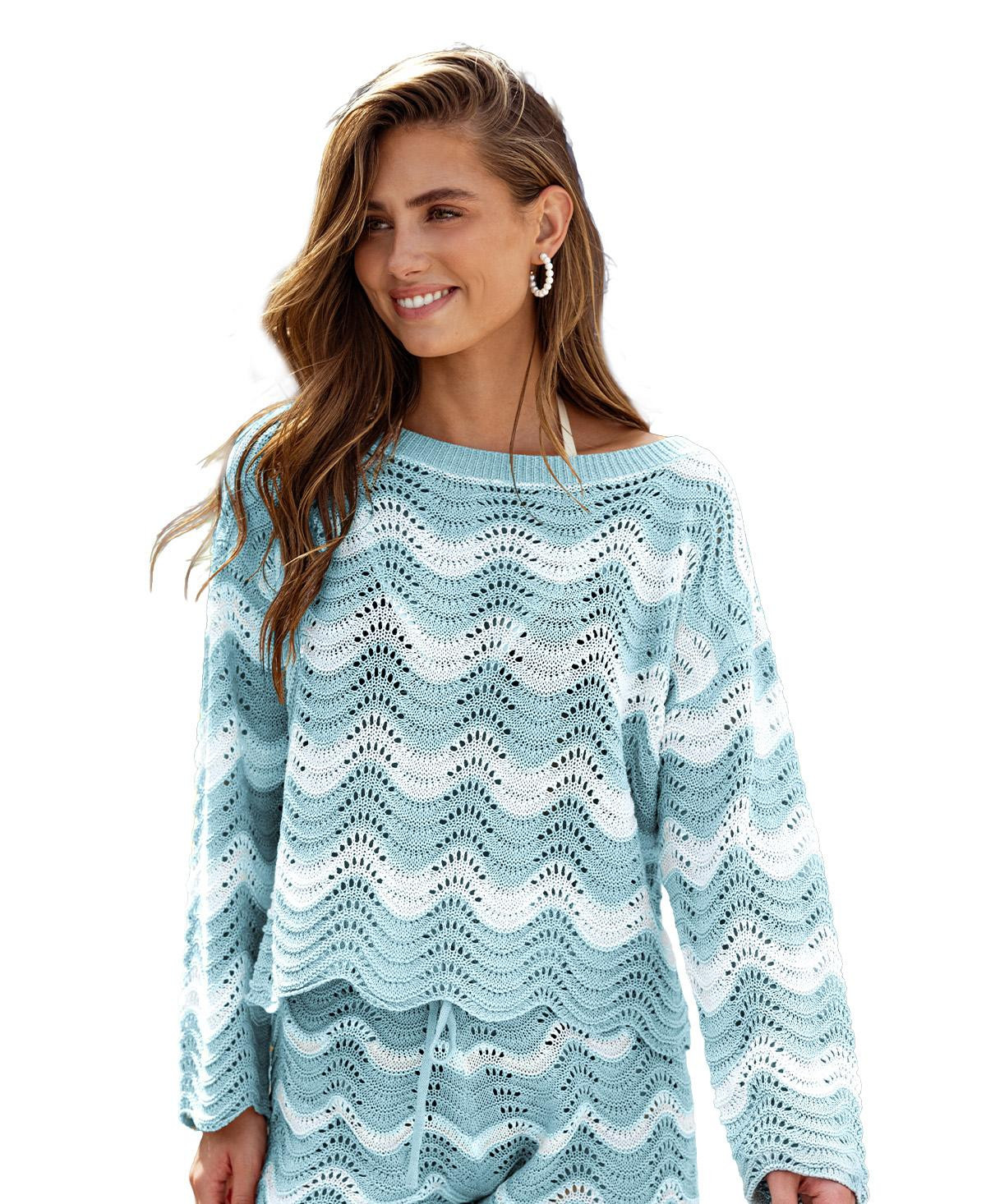 Cupshe Women's Castaway Cutie Striped Cover-Up Top - White | Macy's