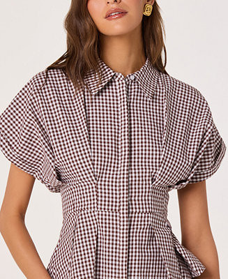Women's Collared Short-Sleeve Top | Macy's