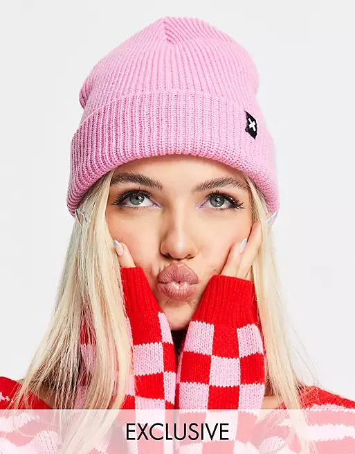 COLLUSION Unisex beanie in pink | ASOS | ASOS (Global)
