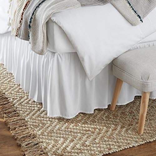 Amazon Basics Ruffled Bed Skirt, Classic Style, Soft and Stylish 100% Microfiber with 16" drop-Ki... | Amazon (US)