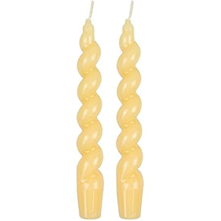 XINAOBAOLUO 2 Pieces Spiral Taper Candle Set Handmade Twisted Candles for Home Decoration Wedding Di | Amazon (US)