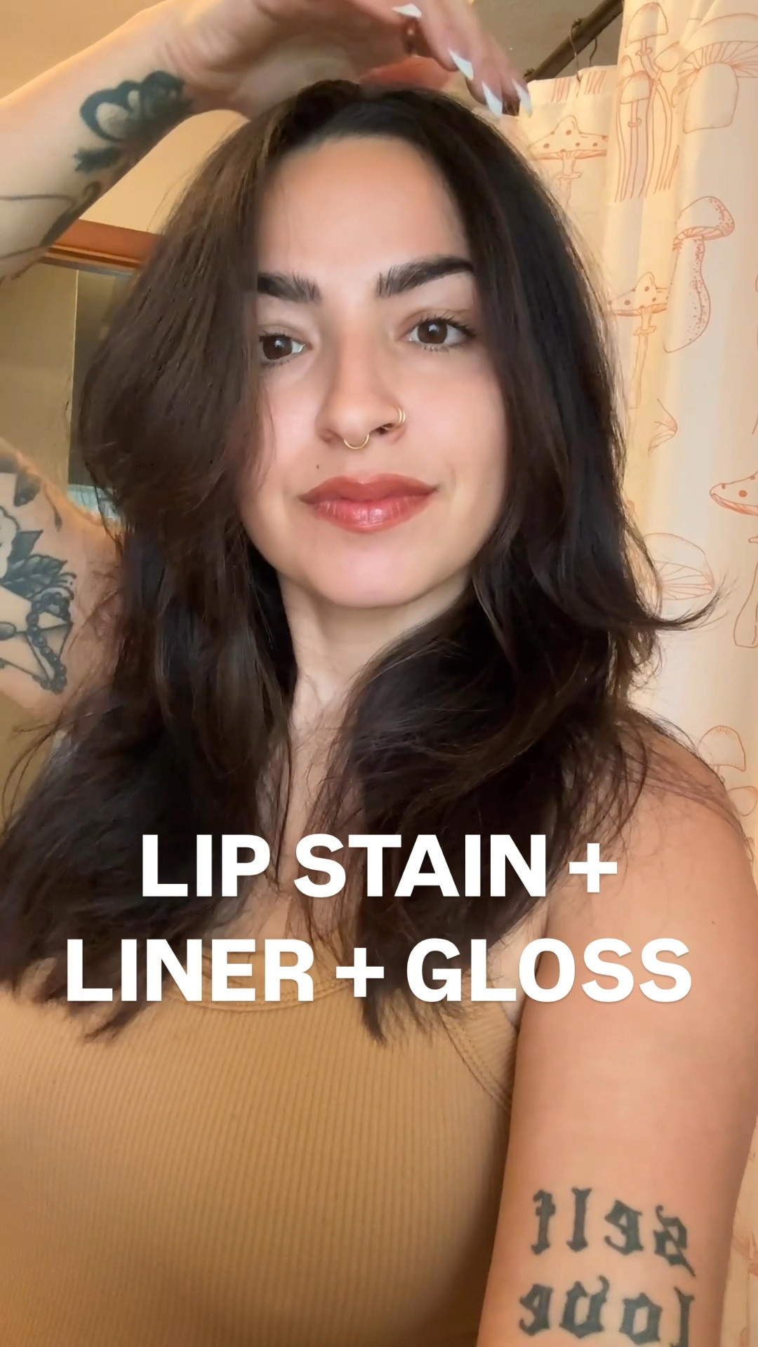 Lip stain in the shade nOOHde, liner in shade bff2 and a gloss on top! 

#LTKMidsize #LTKBeauty