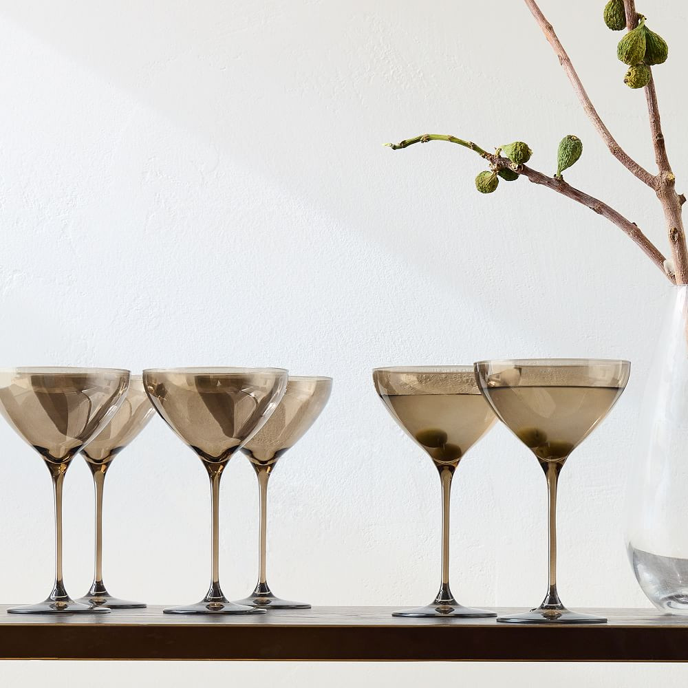 Estelle Colored Glass Martini Glass (Set of 6) | West Elm (US)