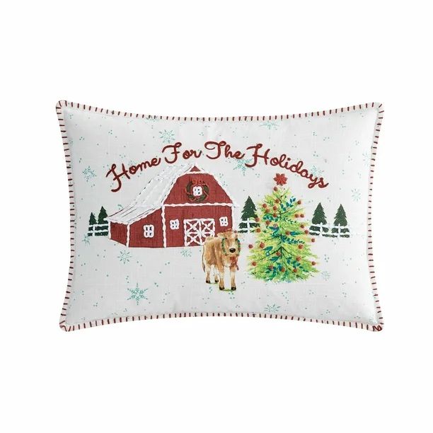 The Pioneer Woman Holiday Barn Oblong Decorative Throw Pillow, 14" x 20" - Walmart.com | Walmart (US)