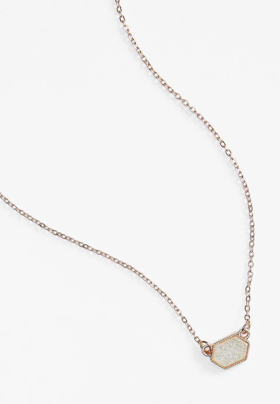 Iridescent Faux Druzy Necklace | Maurices