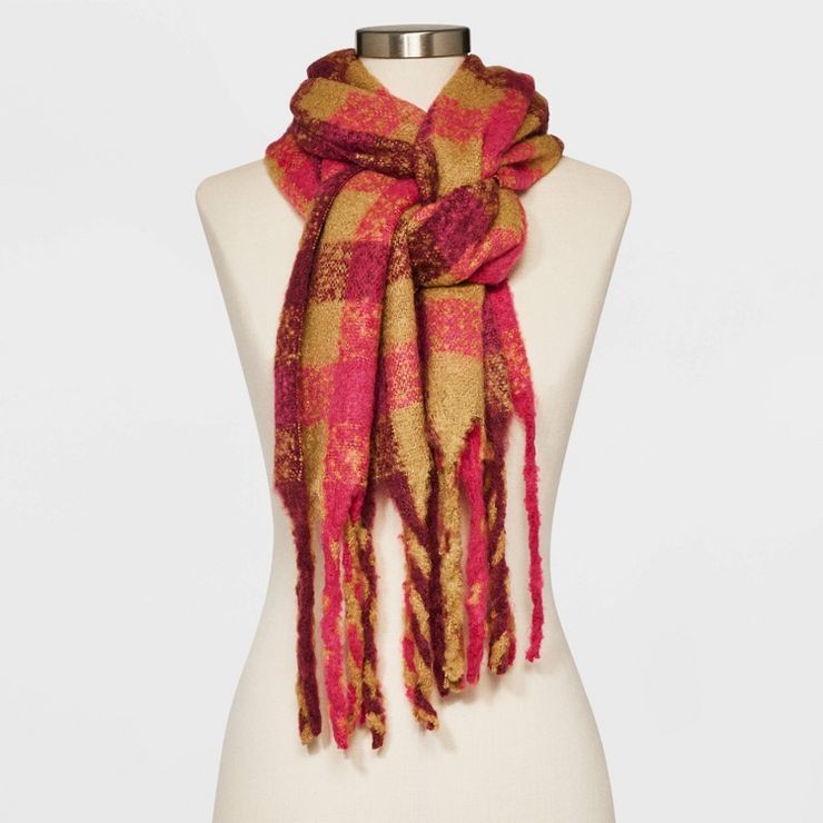Women's Plaid Blanket Scarf - A New Day™ | Target