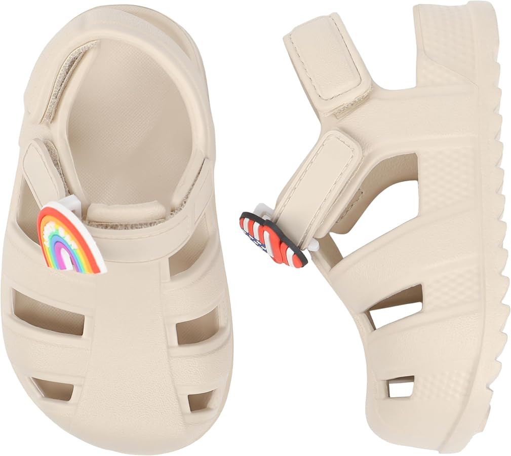 ChayChax Toddler Boys Girls Wide Toe Box Sandals Children's Closed Toe Water Sandal with Adjustab... | Amazon (US)