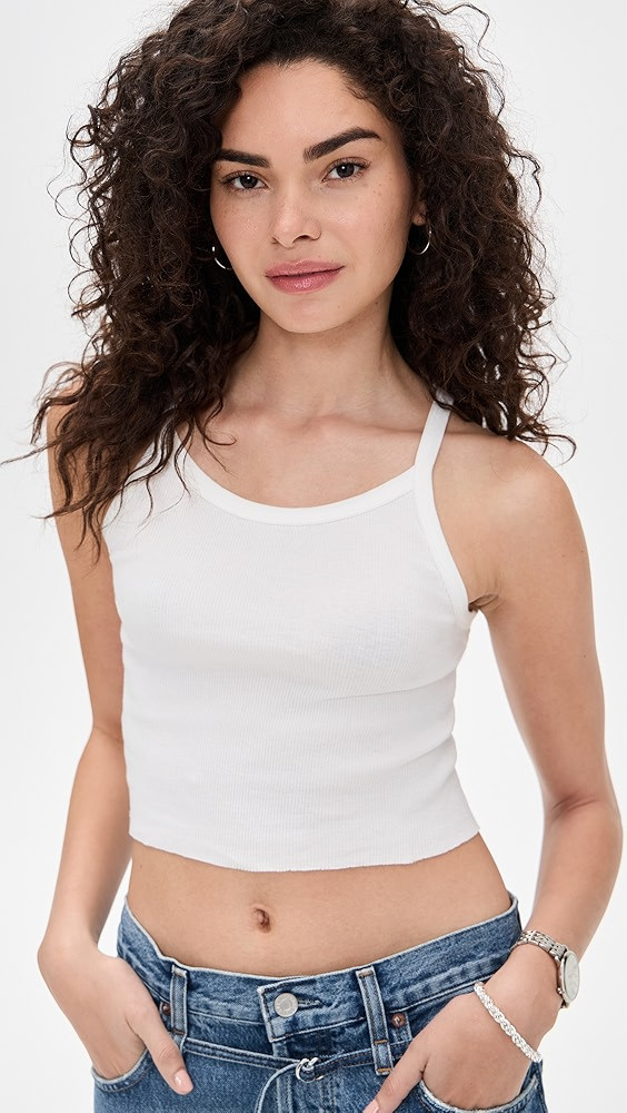 Cropped Rib Tank Ivory | Shopbop