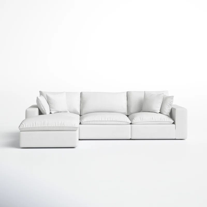 Ellaria 4 - Piece Modular Upholstered Reversible Chaise L-Sectional | Wayfair North America