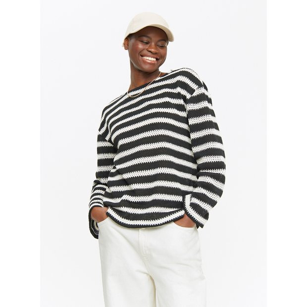 Buy Mono Stripe Knitlook Top 16 | Tops | Tu | Tu Clothing