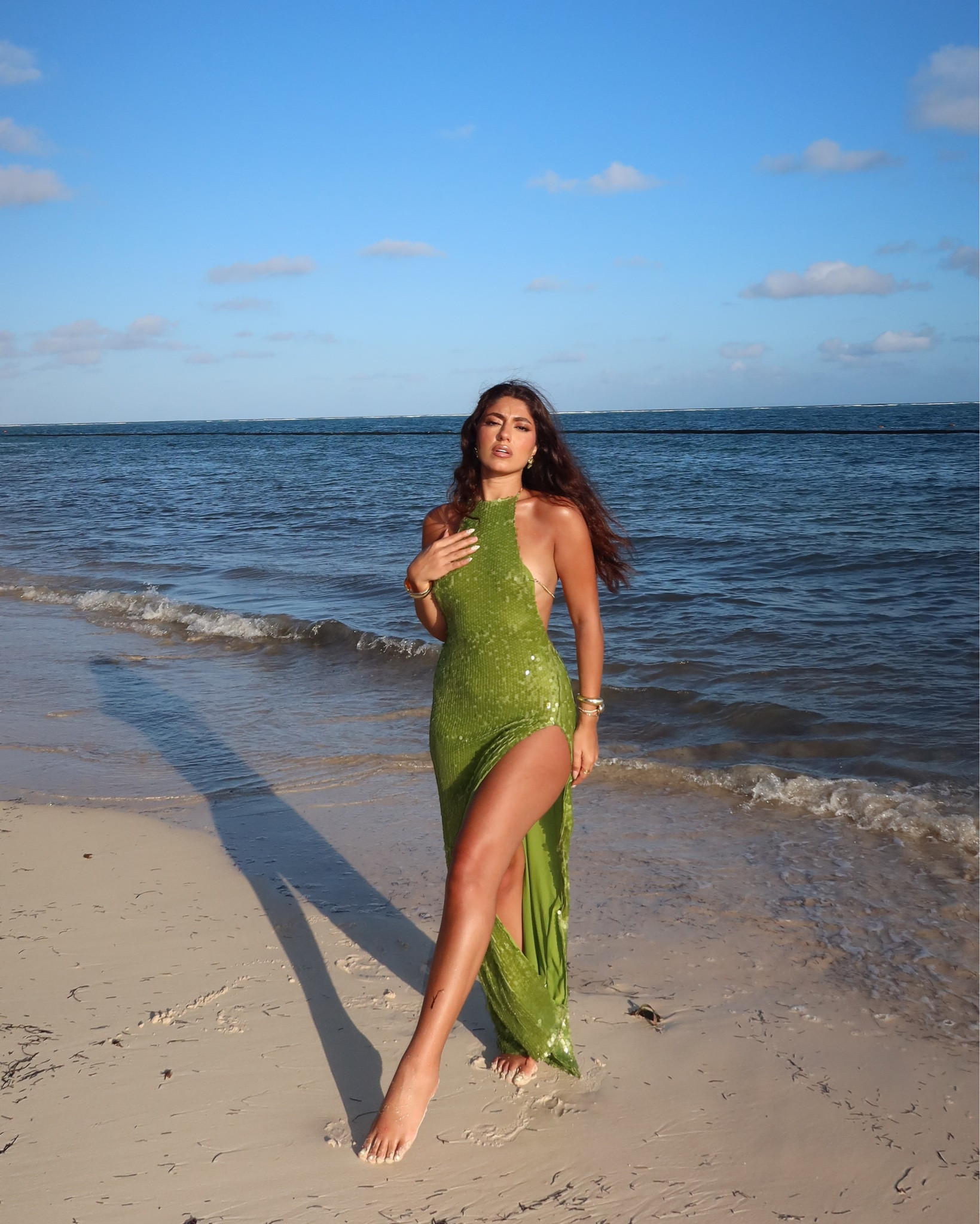 Green sequin dress! 

#LTKpartywear #LTKtravel #LTKstyletip