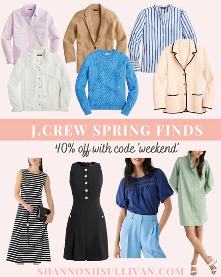 Classic spring workwear finds from J.Crew now 40% off with code “weekend” - the sweater blazer is one of my most worn items in my closet! Such a great deal  

#LTKsalealert #LTKworkwear #LTKSeasonal