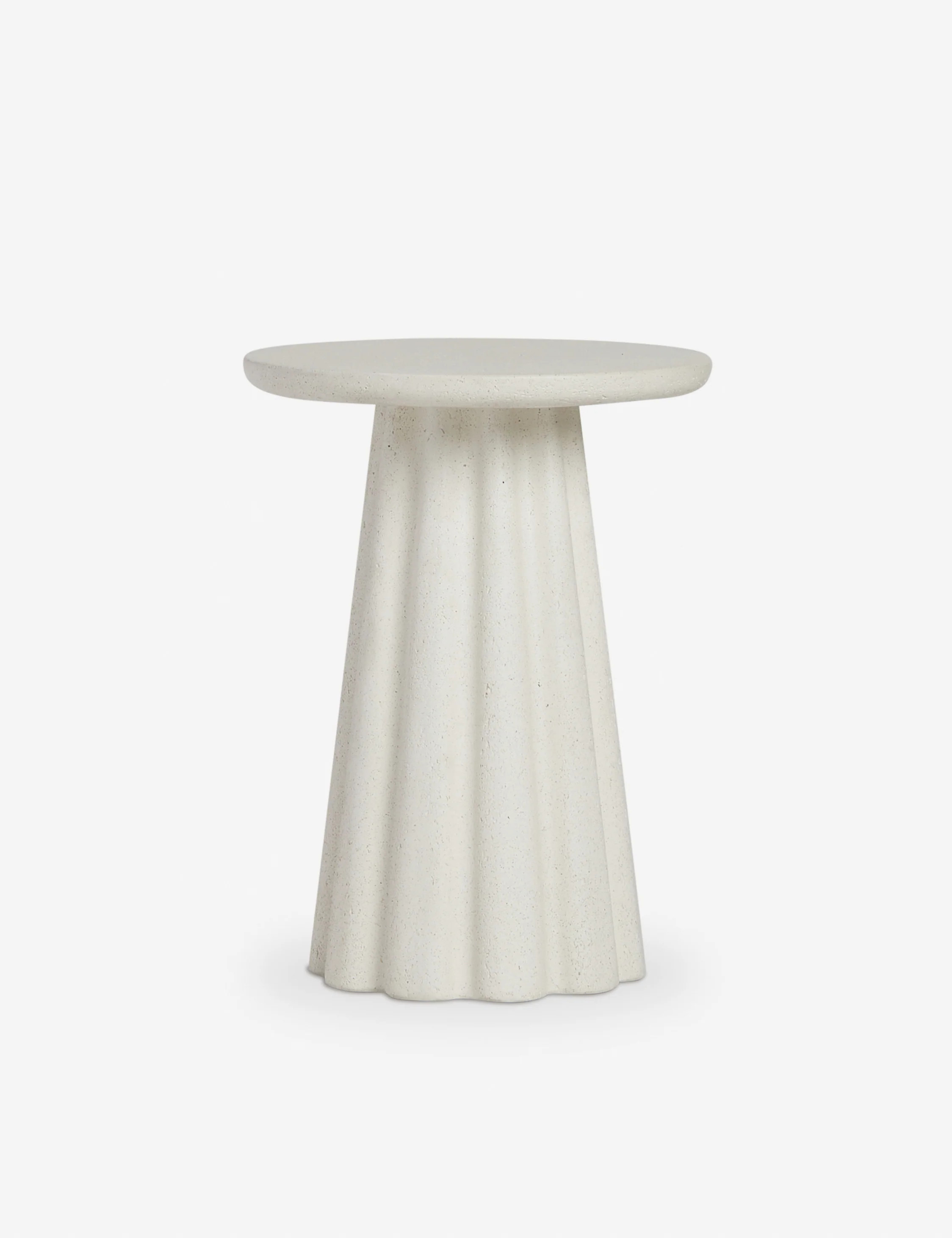 Lazenby Indoor / Outdoor Round Side Table, White, 10.2"W | Lulu and Georgia 