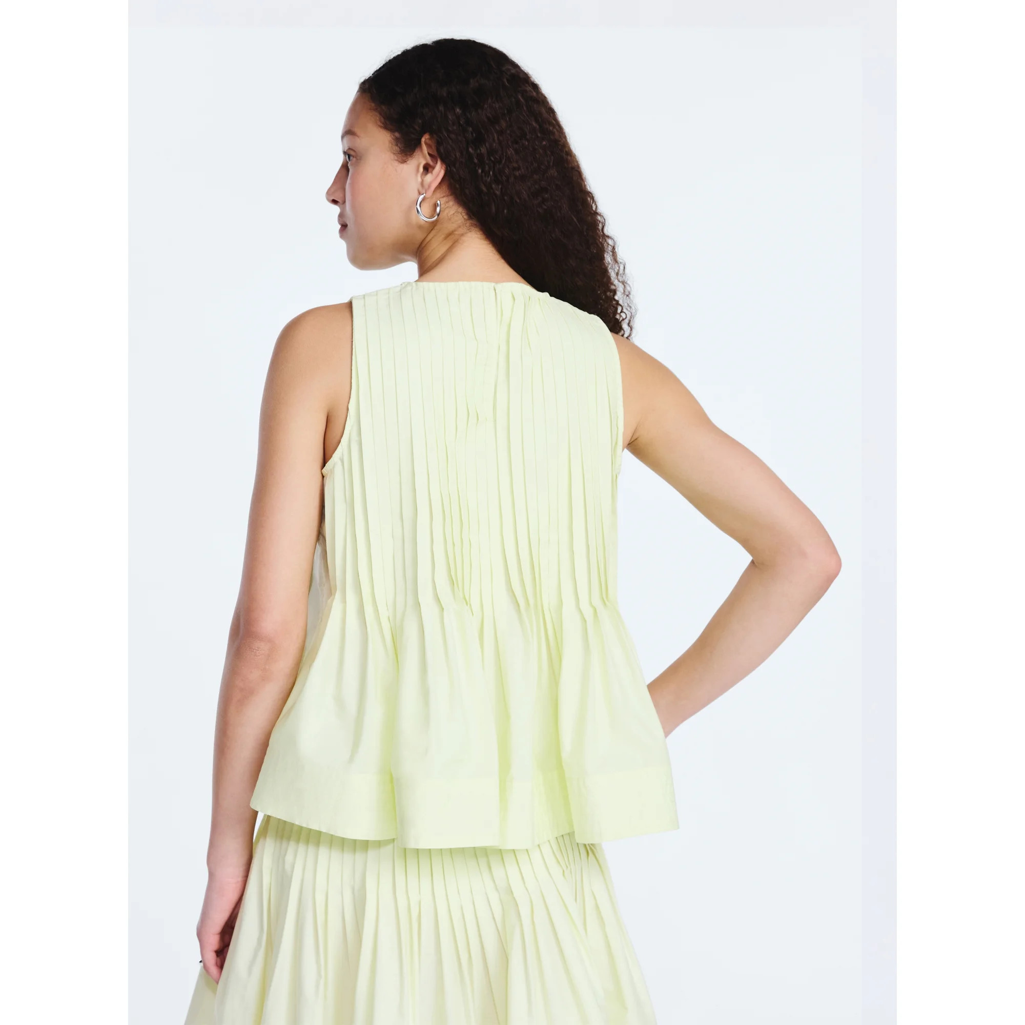 Free Assembly Women's Sleeveless Pintuck Peplum Top, Sizes XS-XXL | Walmart (US)