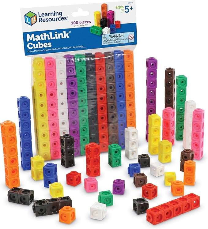 Learning Resources MathLink Cubes, Homeschool, Educational Counting Toy, Math Cubes, Linking Cube... | Amazon (US)