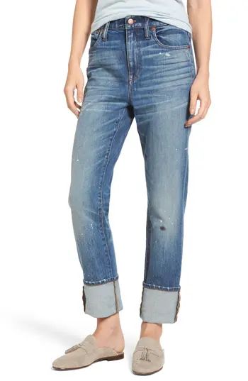 Women's Madewell 11-Inch The High-Rise Slim Boyjean: Painter Edition | Nordstrom