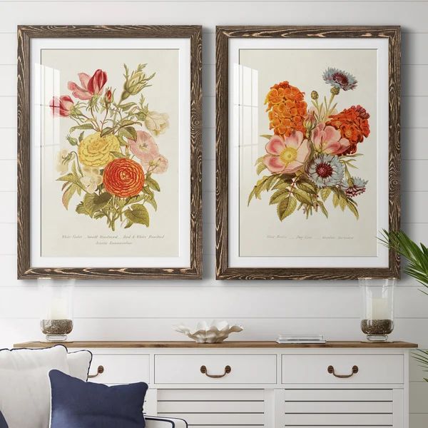 " Antique Floral Bouquet I " 2 - Pieces | Wayfair North America