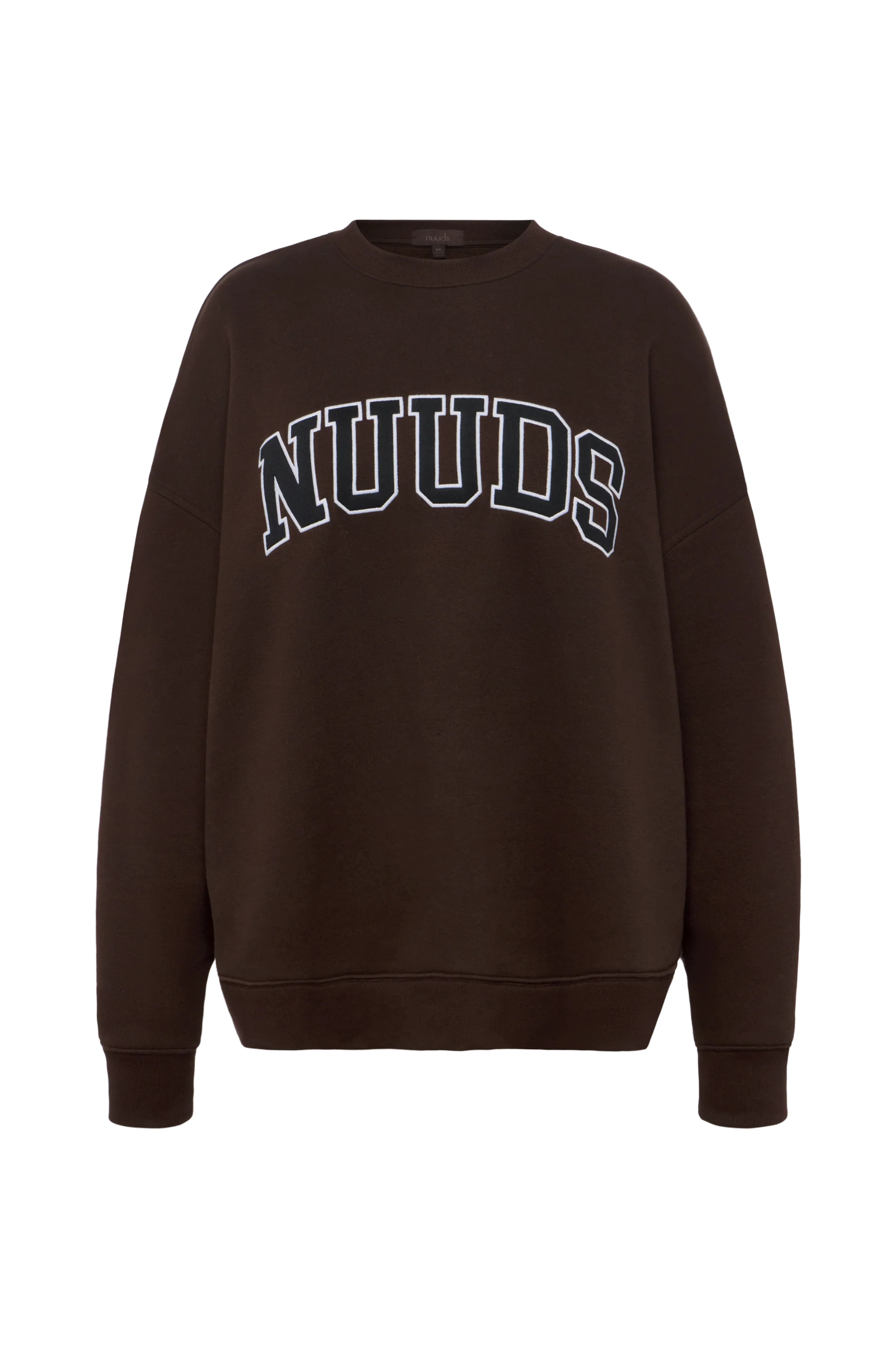 nuuds Varsity Oversized Crew | Espresso | nuuds