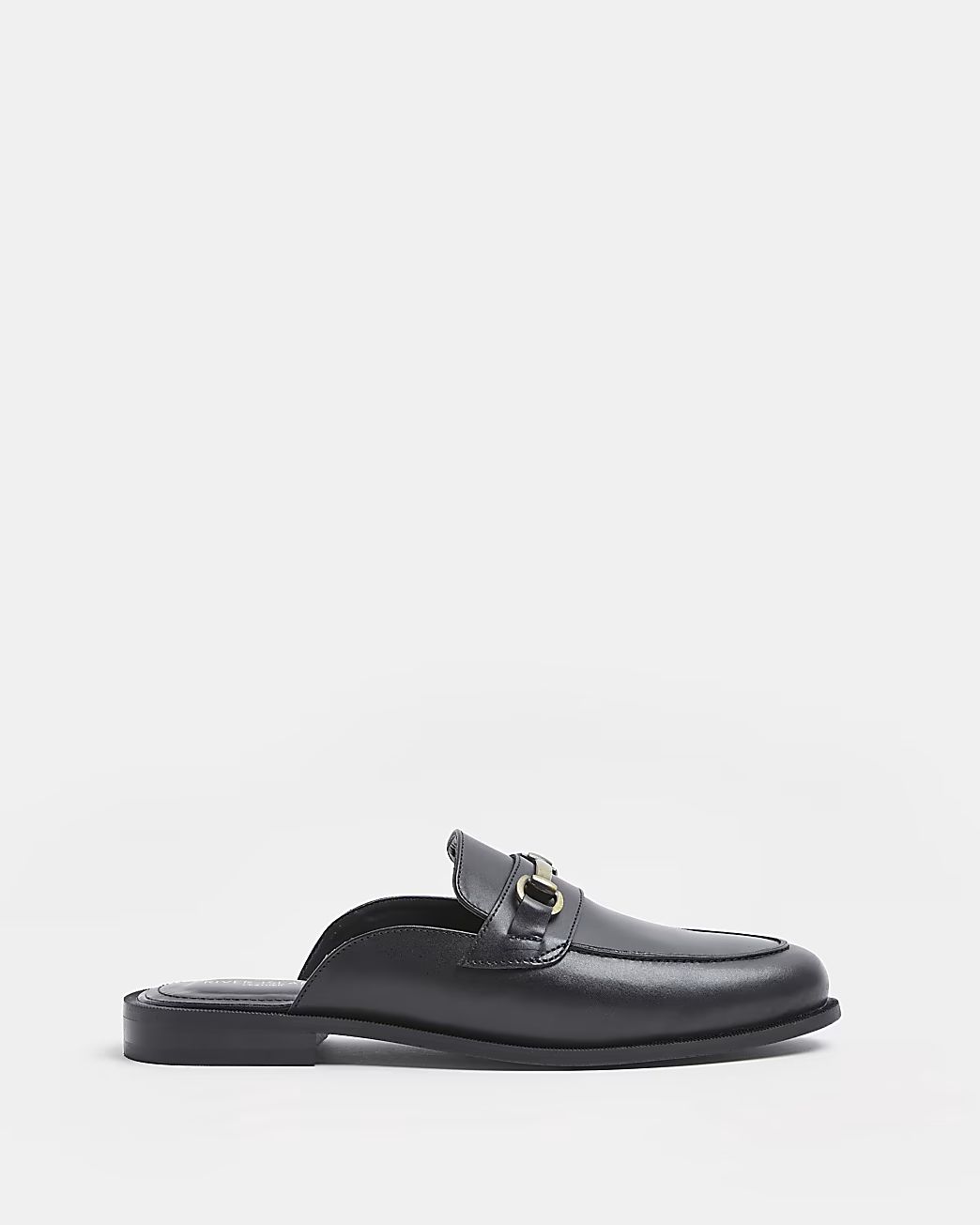 Mens River Island Black Leather Snaffle detail loafers | River Island (UK & IE)